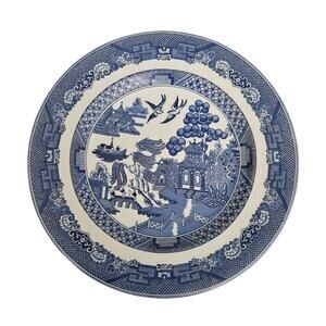 Johnson Bros Blue Willow Salad Plates Set of 4 Made in England Blue White China